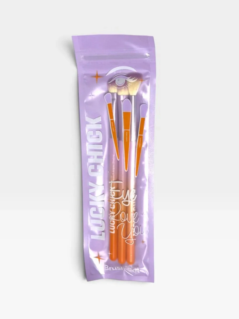 🖌️Lucky Chick - Eye Love You 3 Piece Eye Makeup Brush Set - NIB